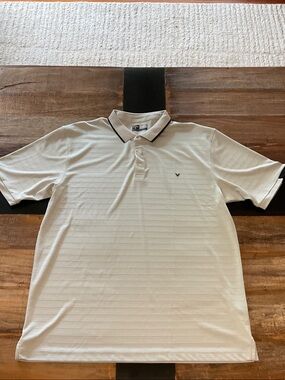 Callaway men’s golf White Polo with Black Collar Trim XXL